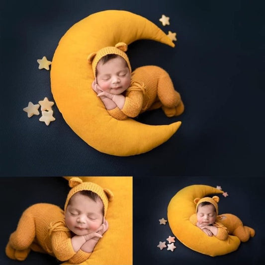 Moon Pillow Stars & Hat Set | Newborn Photography